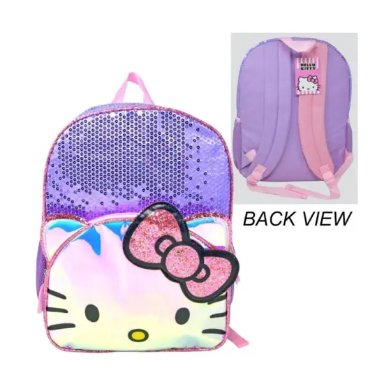 Hello Kitty 16" Backpack with Sequins {1}