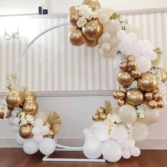 156PCS White Sand Gold Balloons Garland Arch Kit {4}