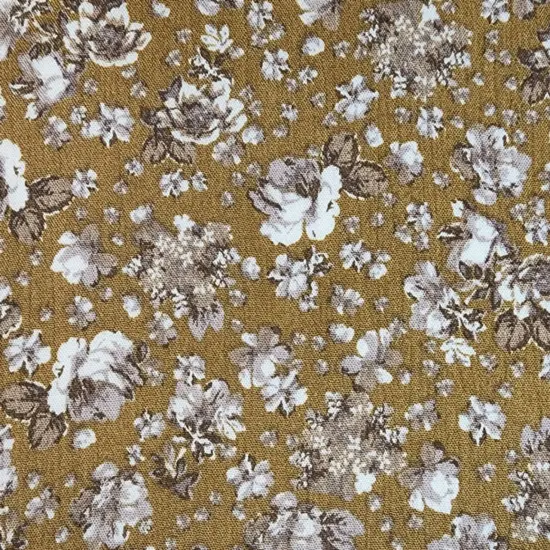 1 Yard Textured Mustard Rayon Crinkle Crepon Fabric Lightweight Apparel 50/52 Inch Width {2}