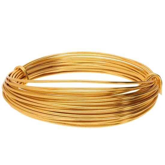 The Beadsmith 12-Gauge Anodized Aluminum Wire for Jewelry Making, Metal Wire for Wrapping Light Gold {5}
