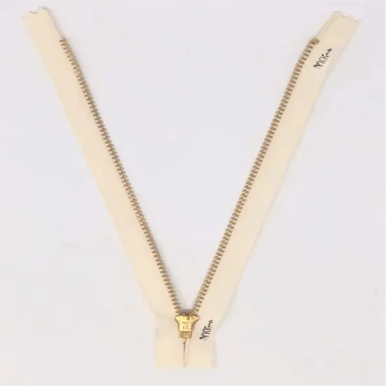 Off White Brass Jean Zipper 4.5MM Closed Bottom 4 to 9 Inch {3}