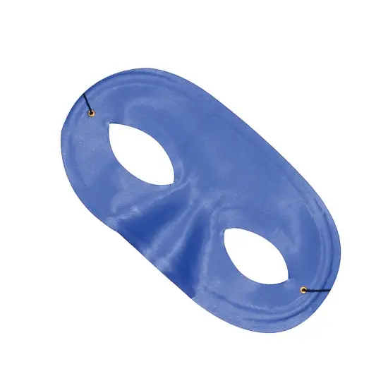 Half Domino Blue Mask Satin with Elastic Band {5}