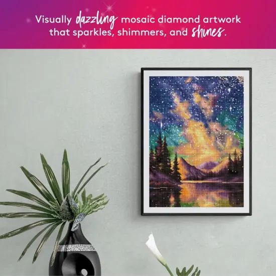 Starry Night- Night Music 5D Diamond Painting Kit, Star Diamond Canvas, Square Diamond Art for Adults and All Ages, 13" x 18" (33 x 46 cm) {3}