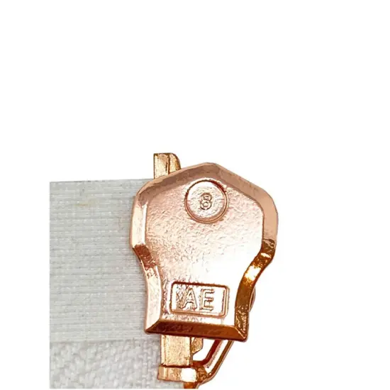 Metal 8MM Two Way Separating Zipper White Rose Gold {5}