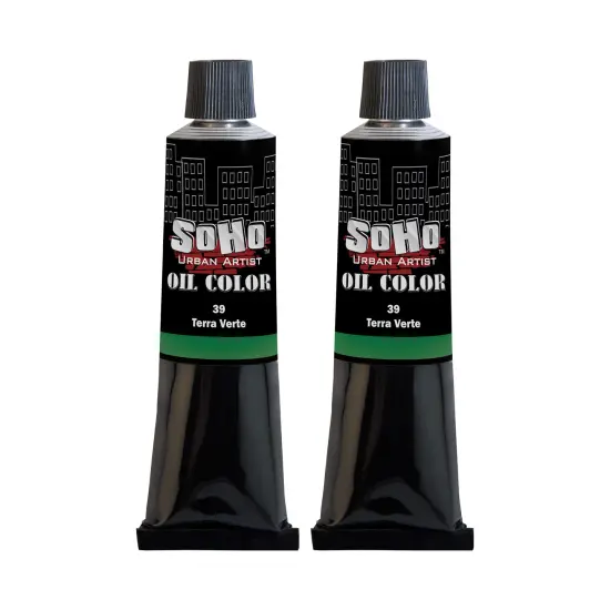 SoHo Urban Artist Oil Paint - 2 Pack, Terre Verte 2 Pack - 170 ml Tube - Best Valued Oil Colors for Painting with Excellent Pigment Load {1}