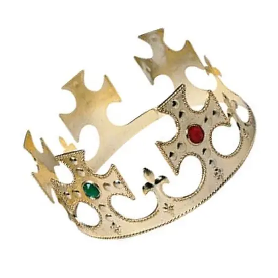 King Gold Crown with Plastic Jewels {4}