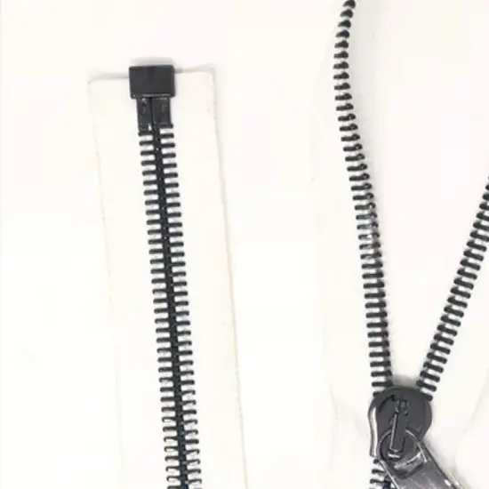 14MM Tape Gun Metal Teeth Glossy European Zipper Separating Open Bottom 36" {2}