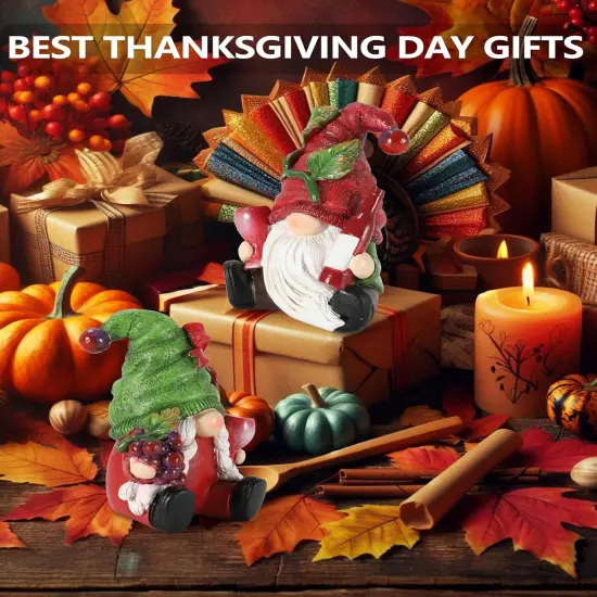 Whimsical Gnome Gifts Home Decor for Thanksgiving Table Decor(Grape Gnomes) {4}