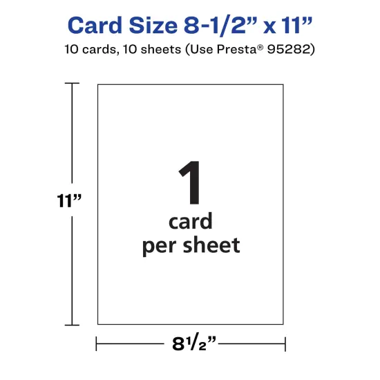 Avery 8-1/2" x 11" Rectangle, Glossy White Cardstock {5}