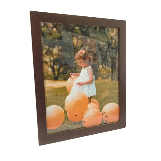 Brown Walnut 5x29 Wood Picture Frame with Real Glass &ndash; Modern Photo & Gallery Wall Frame Default Title {7}