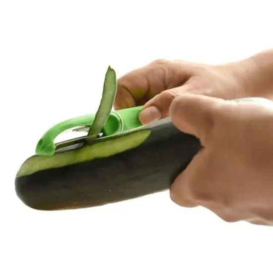 Norpro Grip-EZ Stainless Steel Blade Swivel Fruit & Veggie Peeler Green {6}