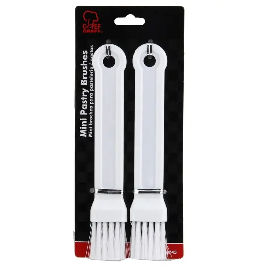 Chef Craft 2pc Mini Pastry Brush Set - Great for Sauces, Buttery Glazes and more {3}