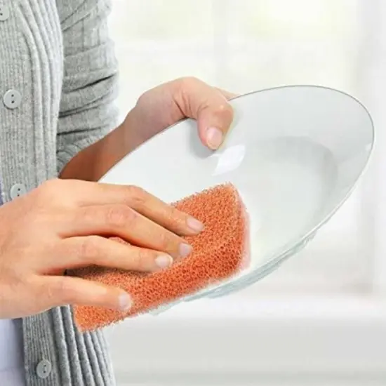 Peachy Clean Silicone Kitchen Dish Scrubber - Peach Scented Scrubbing Sponge {3}