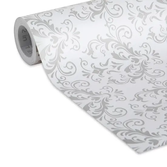 Duck EasyLiner Adhesive Laminate - Gray Damask, 20" x 15 ft {1}