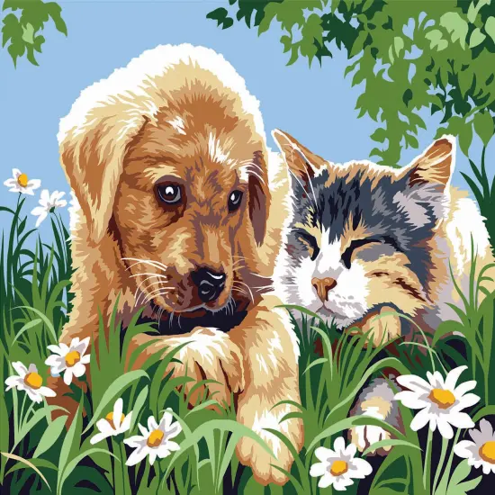 Needlepoint canvas for halfstitch without yarn Summer Hug SE926.210 Seg De Paris Printed Tapestry Canvas {1}