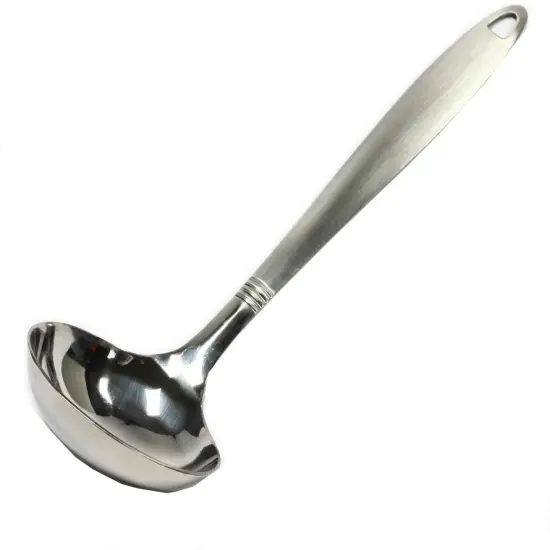 Chef Craft Stainless Steel Solid Spatula Turner & Ladle Set with Attractive Brushed Finish Handle {3}