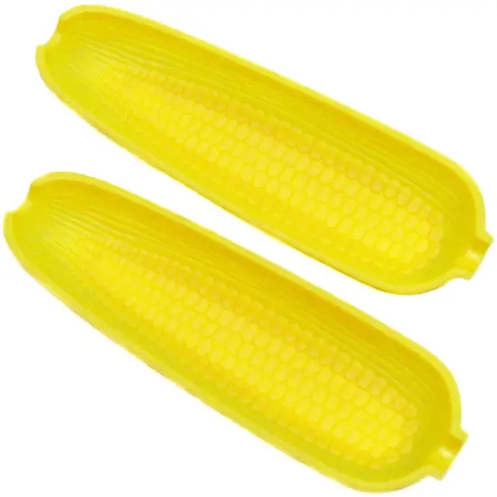 Chef Craft 2pc Plastic Corn Tray Cob Holder Dishes Set {1}