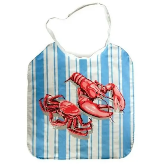 Norpro Adjustable Crab / Lobster Seafood Bibs 2 pk- Washable / Reusable Cotton {3}