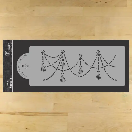 Tassel Swag Cake Stencil Side | C766 by Designer Stencils | Cake Decorating Tools | {1}