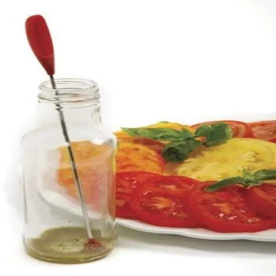 Norpro Jar Scraper Silicone Spatula (4-pack, Combo (Red & Blue)) {4}