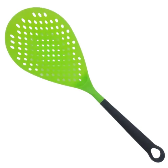 Handy Housewares 15" Handheld Strainer Scoop Colander Skimmer Spoon with Long Handle - Green {2}