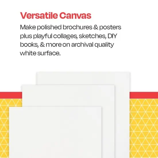 School Smart Folding Bristol Board, 18 x 24 Inches, White, Pack of 100 {3}