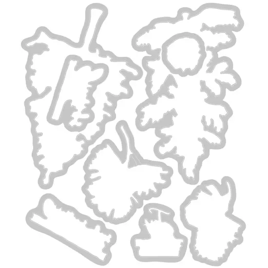 Sizzix A5 Clear Stamps With Framelits Die By 49 And Market-Pine Holidays {5}