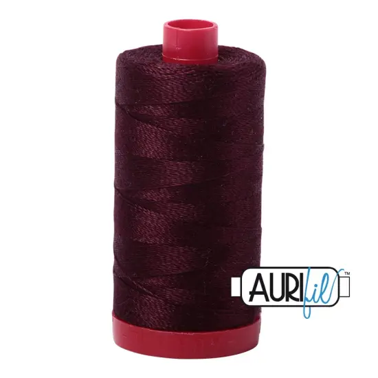 Very Dark Brown (2465) | 12wt Large Spool (325M / 356Y) | Aurifil Thread {1}