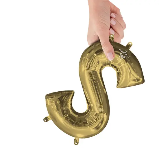 Anagram&reg; 16 Inch Letter S White Gold Air Fill Only {3}