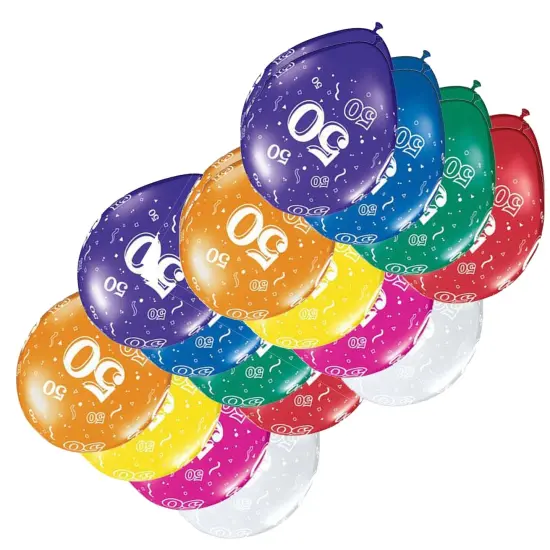 50 A Round Jewel Assortment Latex Balloons 11" Birthday Anniversary Party Balloons {3}