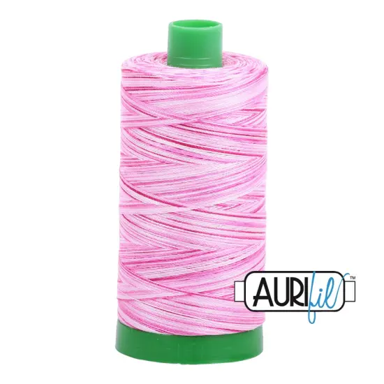 Pink Taffy - Variegated (4660) | 40wt Large Spool (1000M / 1094Y) | Aurifil Thread {1}