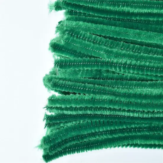 Dark Green Pipe Cleaners Craft (100 Pieces) Chenille Stems for DIY Art Creative Festival Day Decorations (0.24 x 12 Inch) {2}