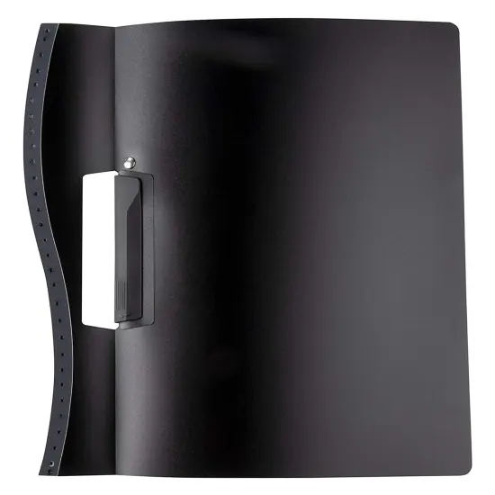 10 Pack Clear Report Covers with Sliding Bar and Swing Clip for Letter Size Documents, Presentation, Resume (Black, 9 x 11 Inches) {6}