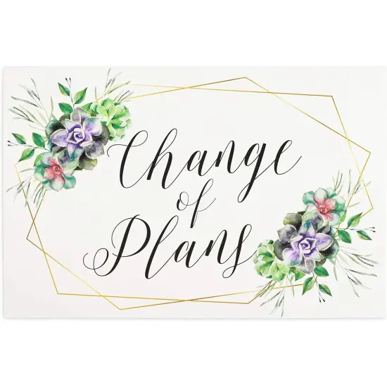 Change of Plans Postcard, Event Postponement Card (6 x 4 In, 48 Pack) Multicolor {4}