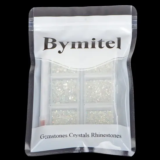 7200 Pieces 6 Mixed Sizes Glue Fix on Glass Rhinestones Round Crystal Gems Flatback for DIY Jewelry Making with one Picking Pen(6-Sizes 7200PCS, Starry Meteor) {4}