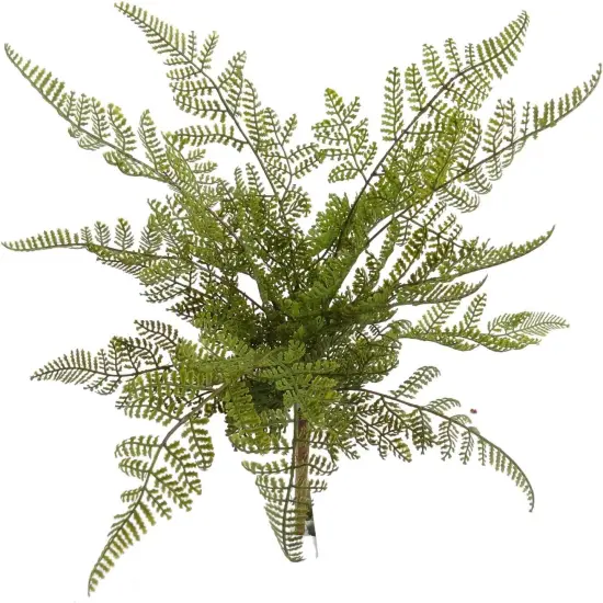4PC 17" Leather Leaf Bush Faux {1}