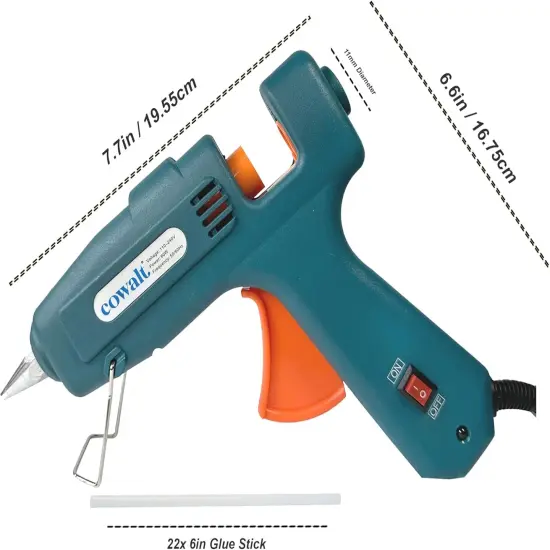 Professional Hot Glue Gun and Sticks Set Full Size 60W High Power Fast Heating Heavy Duty Silicone Glue Gun Kit for Crafts, DIY Repairs (Green) {4}