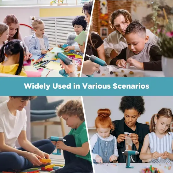 Cordless Hot Glue Gun, Rapid 30s Preheat, Mini glue gun and sticks set with 2000mAh Type-C Rechargeable, Smart Power Off, 20 Premium Glue Sticks, Ideal for DIY Crafts, Gift Making Blue {5}