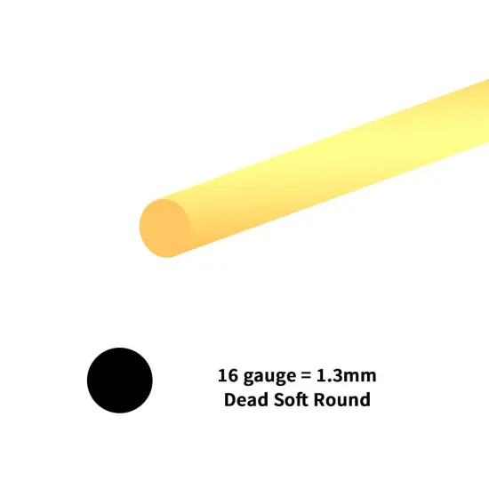 JewelrySupply 14K Yellow Gold Round Wire - 16 Gauge Soft - Professional Jewelry Making Wire {1}