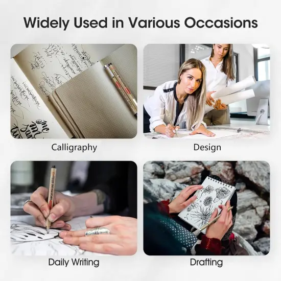 Micro Fineliner Drawing Art Pens: 12 Black Fine Line Waterproof Ink Set Artist Supplies Archival Inking Markers Liner Professional Sketch Outline Anime Sketching Artist Illustration Watercolor {5}