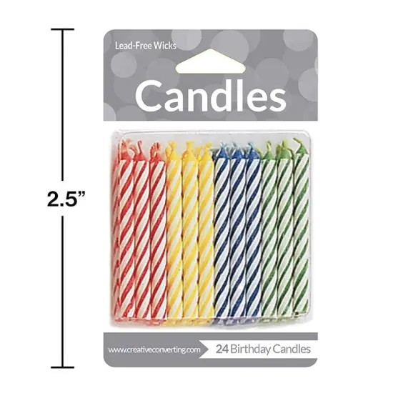 288 pc Bulk Assorted Primary Color Candles {2}