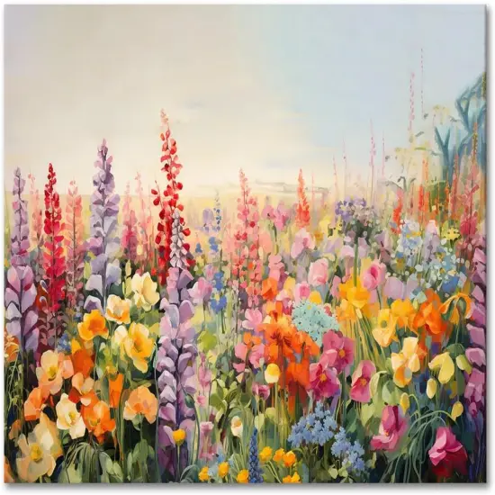 Adults' Paint-by-Number Kits Garden in Full Bloom Painting by Number Kits On Canvas Colorful Flowers Oil Painting Flameless Paint by Numbers for Adults Beginner {1}