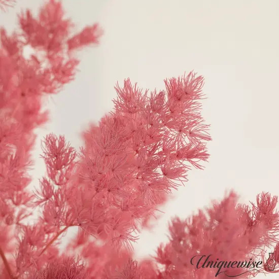 Uniquewise Preserved Real Floral Stems Chic Vase Fillers & Accents for Bouquets Centerpieces & Ornamental Displays Ideal for Home Office Boutique Cafe Resto Bar and Event Decor Pink peng lai song {6}