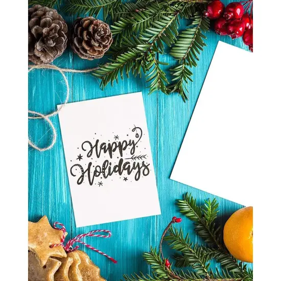 Best Paper Greetings 48 Pack Merry Christmas Greeting Cards, 4x6 Inches Xmas Note Card Box Set, Holiday Cards with Envelopes Blank Inside for Holiday Greetings, 6 Gold Foil Snowflake Designs White {2}