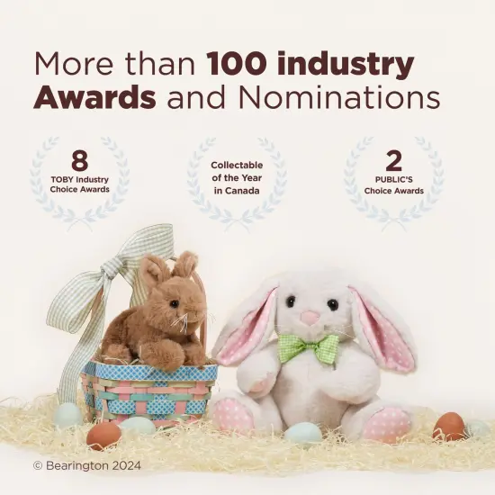 Bearington Lil&rsquo; Whisker The Bunny Plush, 6 Inch Easter Bunny Stuffed Animal, Easter Plush Toys, For Ages 1-14 White {4}