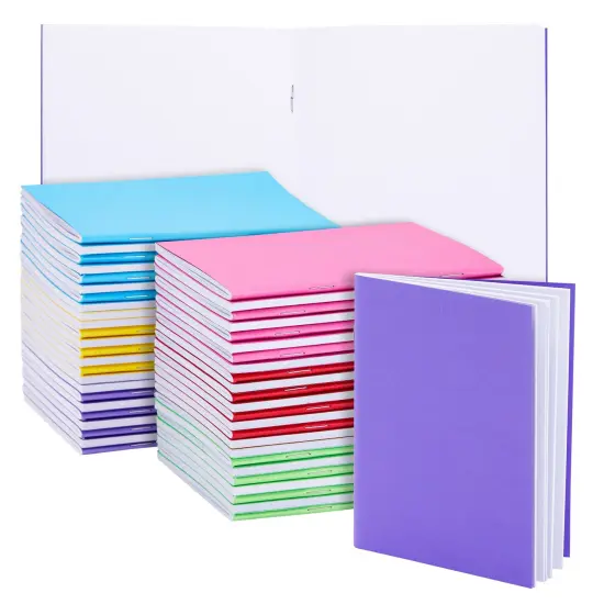 48 Pack Unlined Pocket Size Notebook, Blank Books for Kids To Write Stories Bulk Set, 6 Colors (4.3 x 5.5 In) {2}