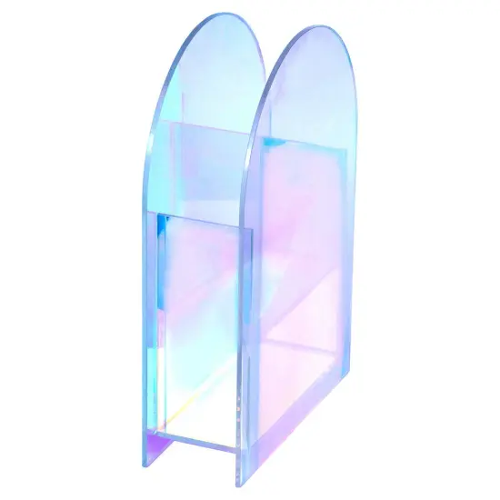 Lucite Iridescent Dome Vase By Kinor Decor {1}