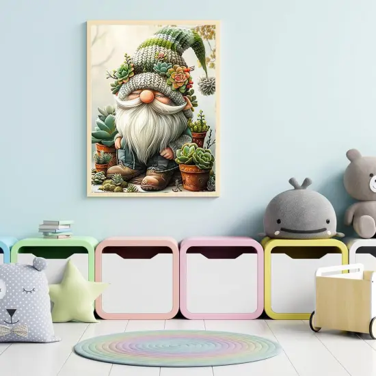 Diamond Painting Kits for Adults - Gnome Succulents 5D Diamond Art Kits for Beginner DIY Full Drill Diamond Dots {2}