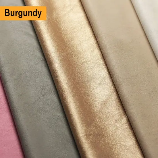 Ricco Leather High Quality Solid Leather Look Poly Fabric Coral {4}