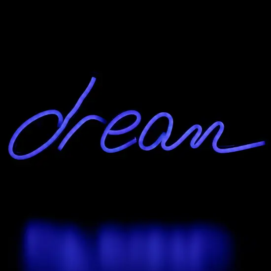 Northlight LED Dream Neon Lighted Wall Sign - 17" - Blue {1}